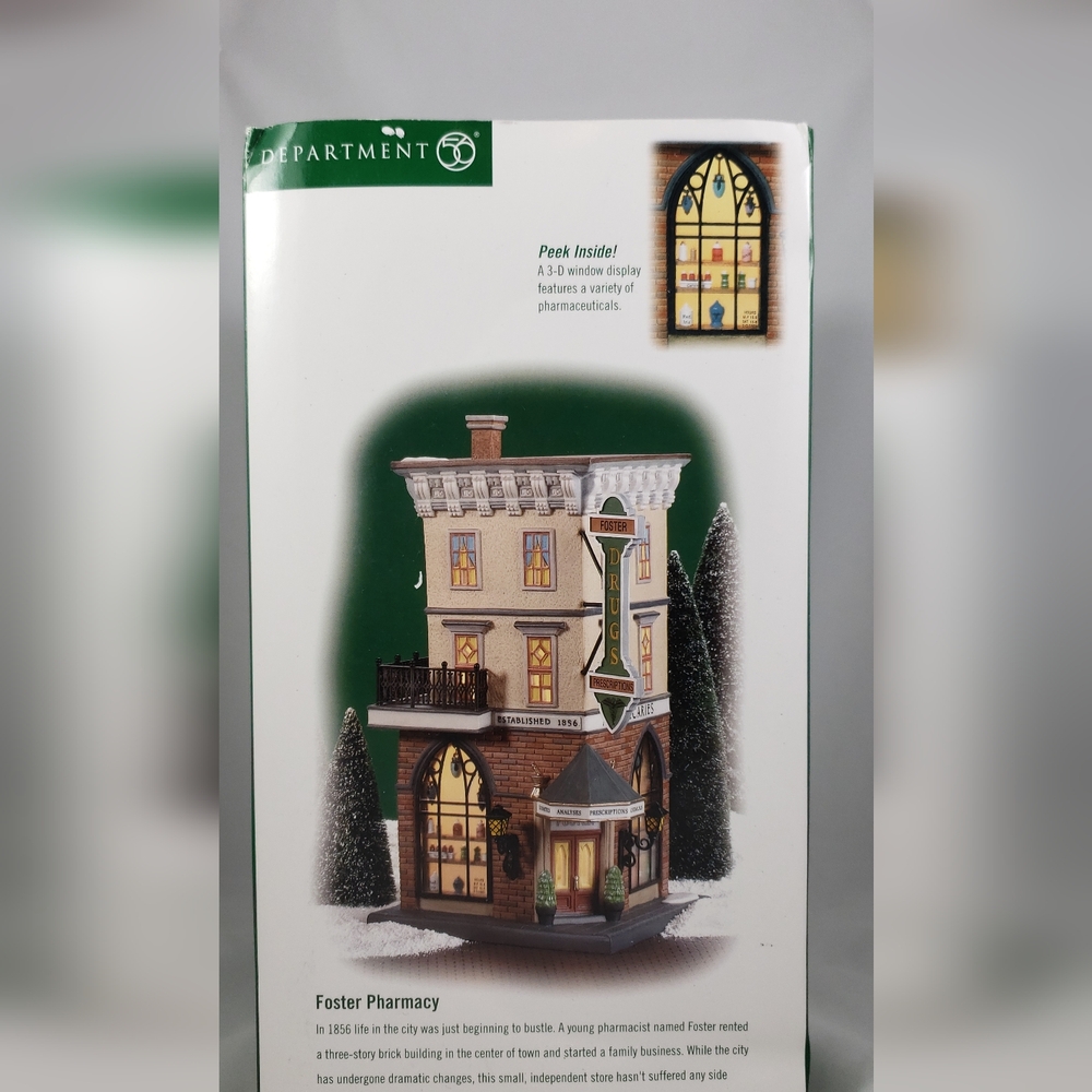 Department 56 "Foster Pharmacy" No. 58916 (Retired)